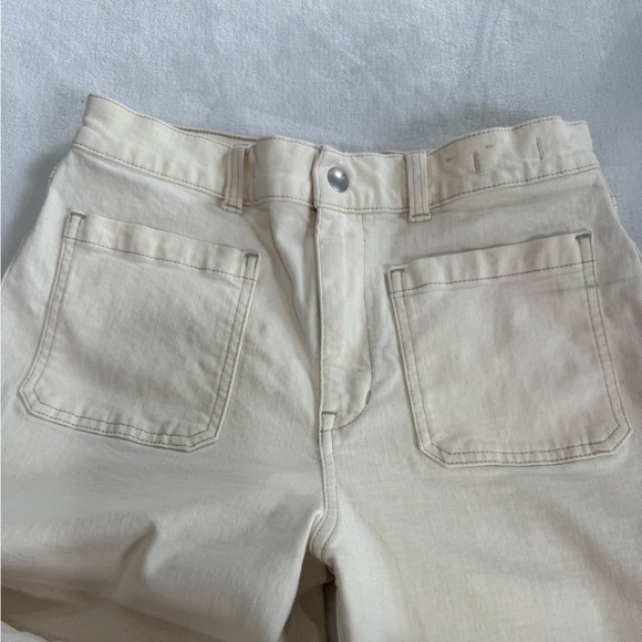 Madewell Cream Wide-Leg Jeans - Picture 3 of 13